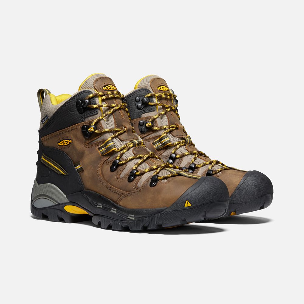 Keen Laarzen Heren Bruin/Zwart - Pittsburgh 6\" (Steel Toe) - 10876-DUAH